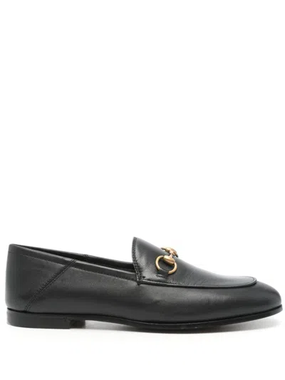 Pre-owned Gucci Horsebit-detail Leather Loafers In Black