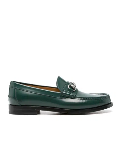 GUCCI HORSEBIT-DETAIL LEATHER LOAFERS