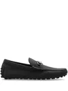 Gucci Horsebit Leather Driving Shoes In Black