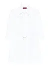 Gucci Cotton Poplin Shirt Dress With Embroidery In White