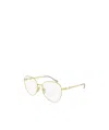 Gucci Horsebit-detail Round-frame Glasses In White