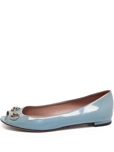 Pre-owned Gucci Horsebit-detail Sandals In Gray