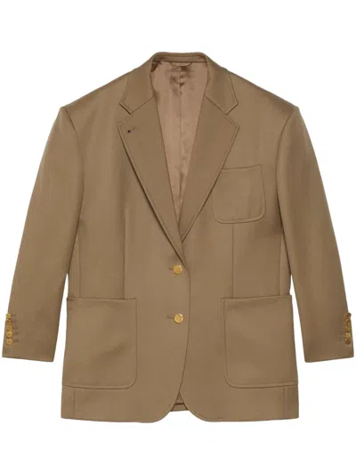 GUCCI HORSEBIT-DETAIL SINGLE-BREASTED BLAZER