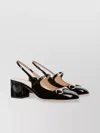 Gucci Horsebit Detail Sling Back Block Heel Pumps