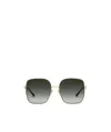 Gucci Horsebit Detail Square-frame Sunglasses In Gray