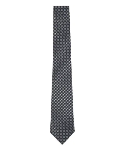 Gucci Horsebit-detail Tie In Black