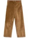 Gucci Soft Texture Trousers Featuring Belt Loops In Brown