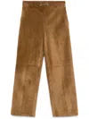 Gucci Soft Texture Trousers Featuring Belt Loops In Brown