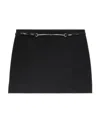 Gucci Horsebit-detail Wool Miniskirt In Black