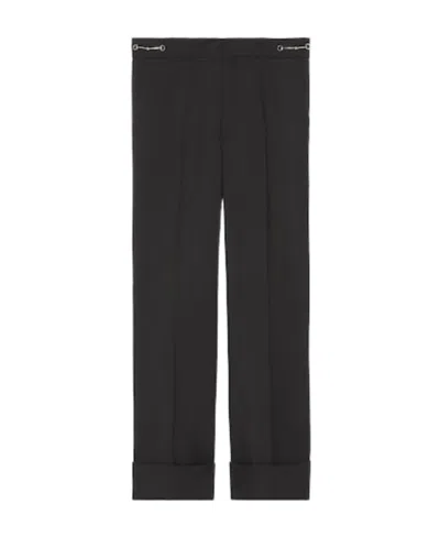 GUCCI GUCCI SLIM HORSEBIT DETAIL TAILORED PANTS