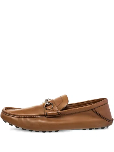 Pre-owned Gucci Horsebit-detailing Leather Loafers