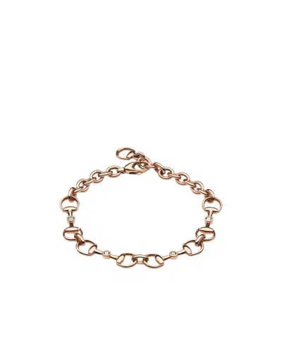 Gucci Horsebit Diamond 18k Bracelet In Gold