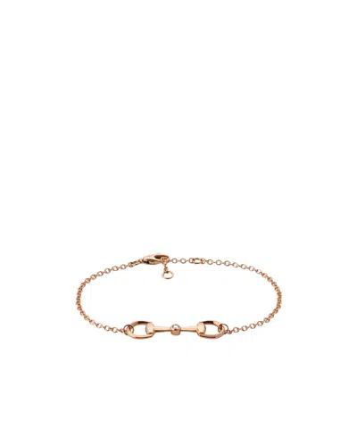 Gucci Horsebit Diamond 18k Chain Bracelet In Gold