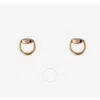 Gucci Horsebit Diamond Stud Earrings In 18k Rose Gold - Ybd796166001 In Pink/rose Gold Tone/gold Tone