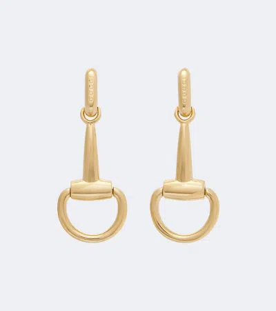 Gucci Horsebit Drop Earrings In Gold