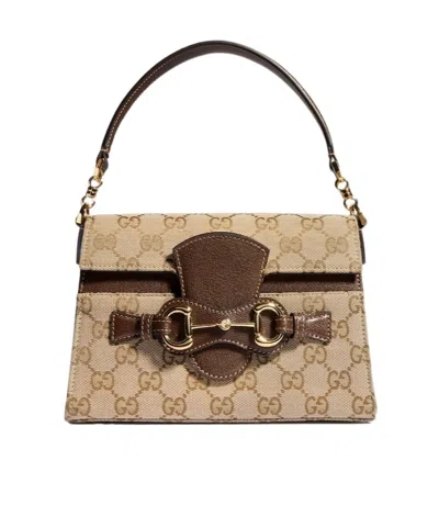 Gucci Horsebit Duomo Small Top Handle Bag In Brown