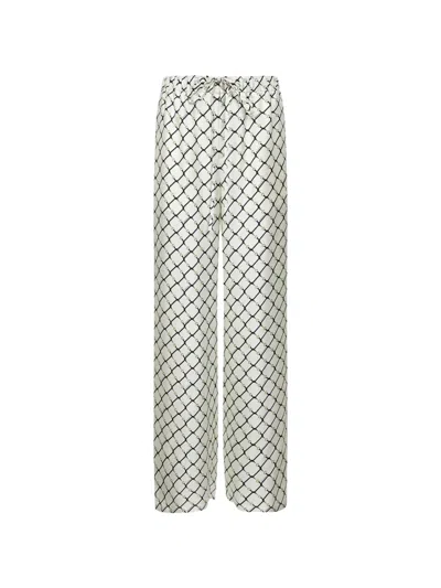 Gucci Horsebit Elasticated Print Trousers In White
