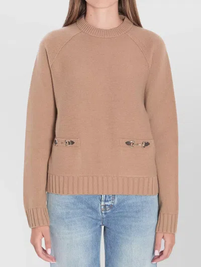 GUCCI HORSEBIT EMBELLISHED WOOL CASHMERE SWEATER