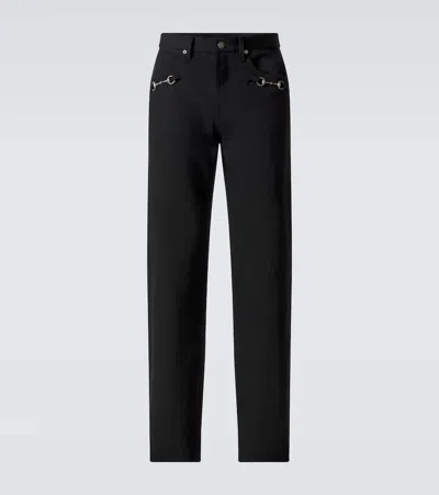 Gucci Horsebit Flared Jeans In Black
