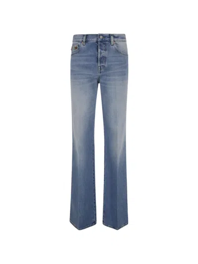 Gucci Horsebit Flared Jeans In Blue