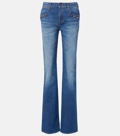 Gucci Horsebit Flared Jeans In Blue