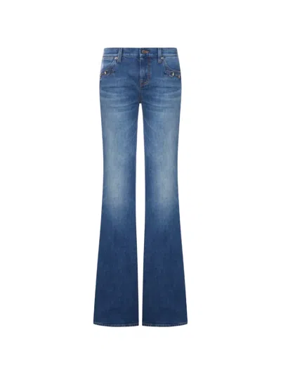 Gucci Horsebit Flared Jeans In Blue