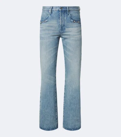 Gucci Horsebit Flared Jeans In Blue