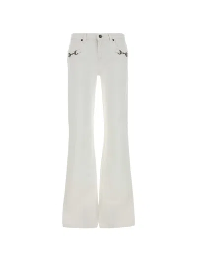 Gucci Horsebit Flared Jeans In White