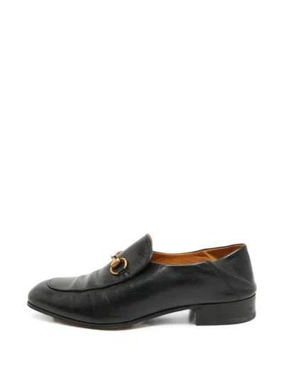 Pre-owned Gucci Horsebit Foldable Loafers In Black