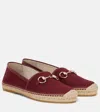Gucci Horsebit Gg Canvas Espadrilles In Burgundy