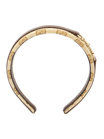 Gucci Horsebit Gg Canvas Headband In Multi