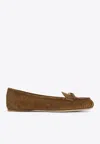 Gucci Women Biscuit Suede Loafers In Brown