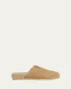 Gucci Horsebit Gg Suede Shearling Mules In Buttercup