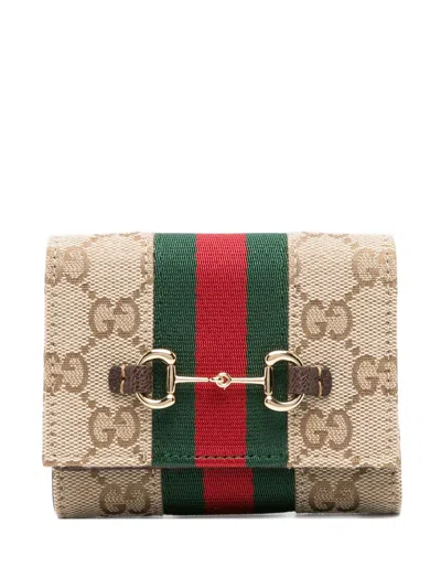 Gucci Horsebit Gg Supreme Wallet