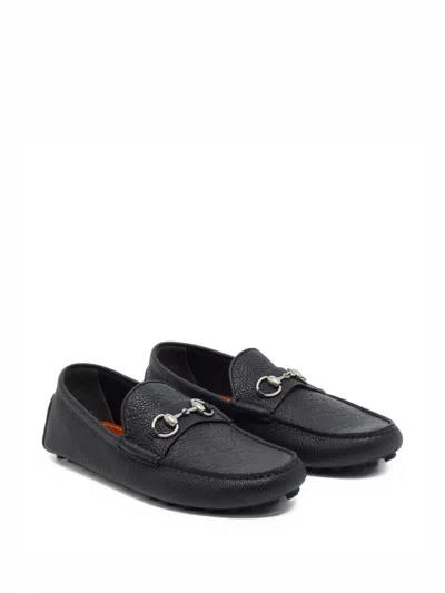 Pre-owned Gucci Horsebit Ssima Loafers In Black