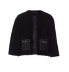 Gucci Shearling Jacket With Horsebit Details In Black