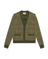Gucci Horsebit Jacquard Cardigan In Green