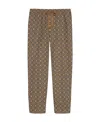 Gucci Jacquard Fabric Jogging Trousers With Horsebit In Brown
