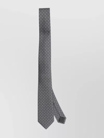 GUCCI HORSEBIT JACQUARD SILK TIE