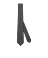 Gucci Men Black Horsebit Silk Jacquard Tie In Black