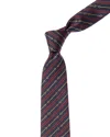 Gucci Horsebit Jacquard Silk Tie In Blue