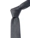 Gucci Horsebit Jacquard Silk Tie In Gray