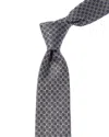 Gucci Horsebit Jacquard Silk Tie In Gray