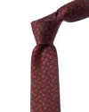 Gucci Horsebit Jacquard Silk Tie In Red