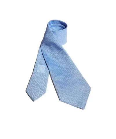 Gucci Horsebit Jacquard Tie In Blue