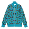 Gucci Horsebit Jacquard Wool Bomber Jacket 'blue'