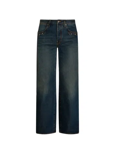 Gucci Horsebit Jeans In Blue