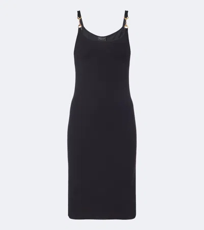 Gucci Horsebit Jersey Midi Dress In Black