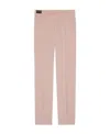 Gucci Mid-rise Wool Tailored Trousers In Pink