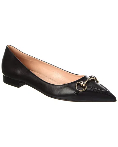 Gucci Women Black Heeled Ballerina Flats With Half Horsebit